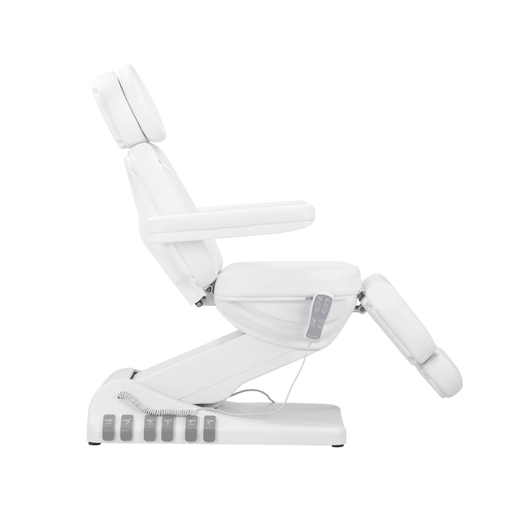 Poltrona Estetica Elettrica Sillon Luxury con 3 Motori Bianco + Pedale - immagine 4