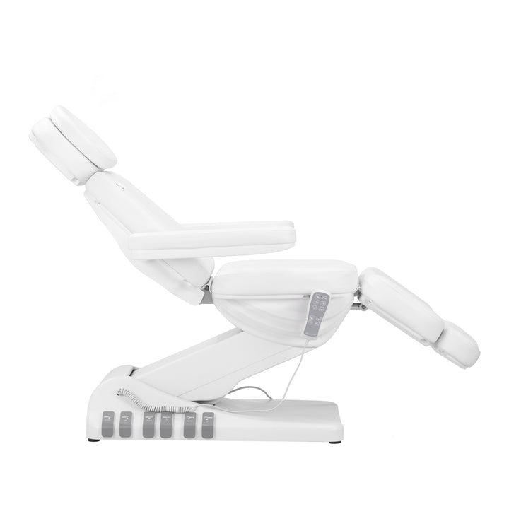 Poltrona Estetica Elettrica Sillon Luxury con 3 Motori Bianco + Pedale - immagine 5
