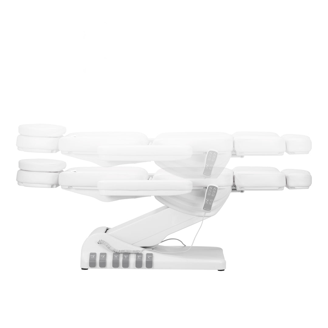 Poltrona Estetica Elettrica Sillon Luxury con 3 Motori Bianco + Pedale - immagine 7