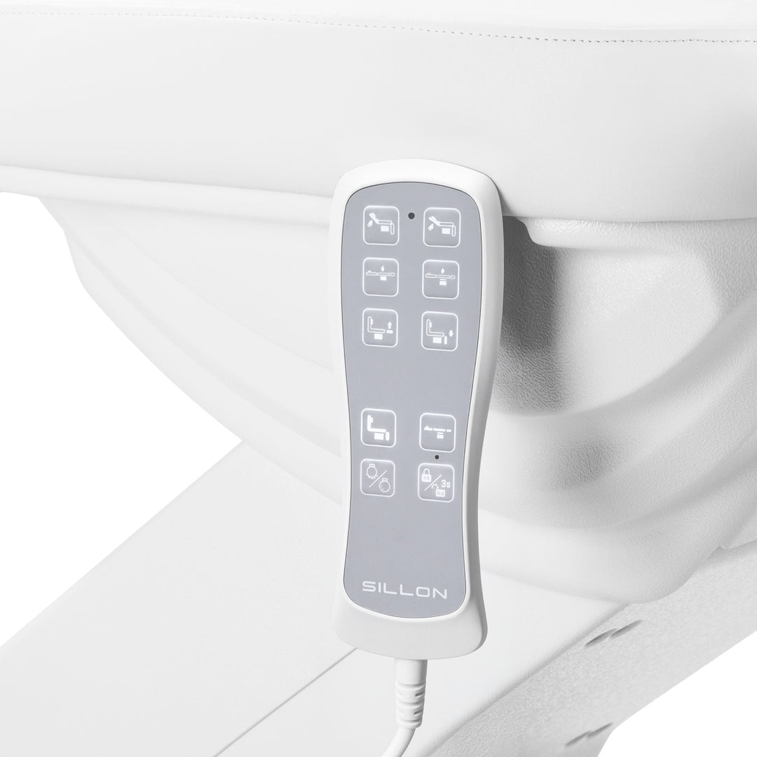 Poltrona Estetica Elettrica Sillon Luxury con 3 Motori Bianco + Pedale - immagine 9