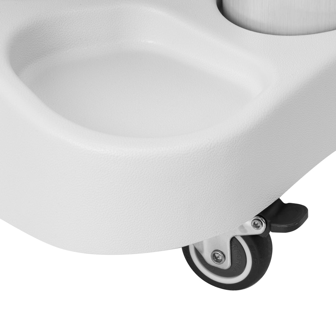 Carrello con Poggiapiedi per Pediluvio Azzurro Bianco - immagine 9