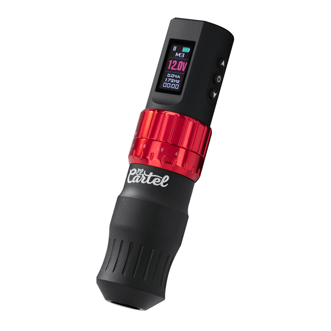 Macchinetta per Tatuaggi El Cartel VISPA Wireless Nero-Rosso