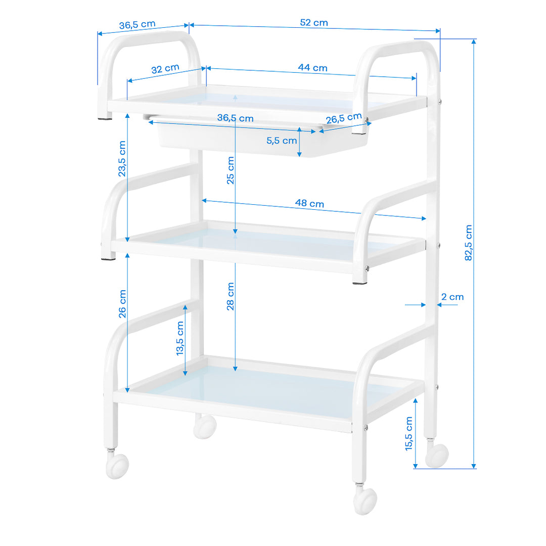 Carrello Estetista Basic 121 Bianco - immagine 7