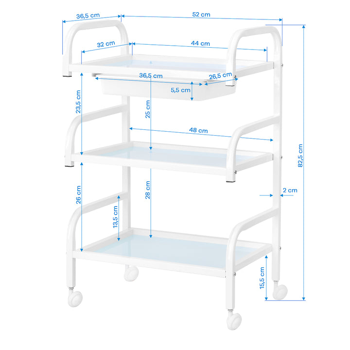 Carrello Estetista Basic 121 Bianco - immagine 7
