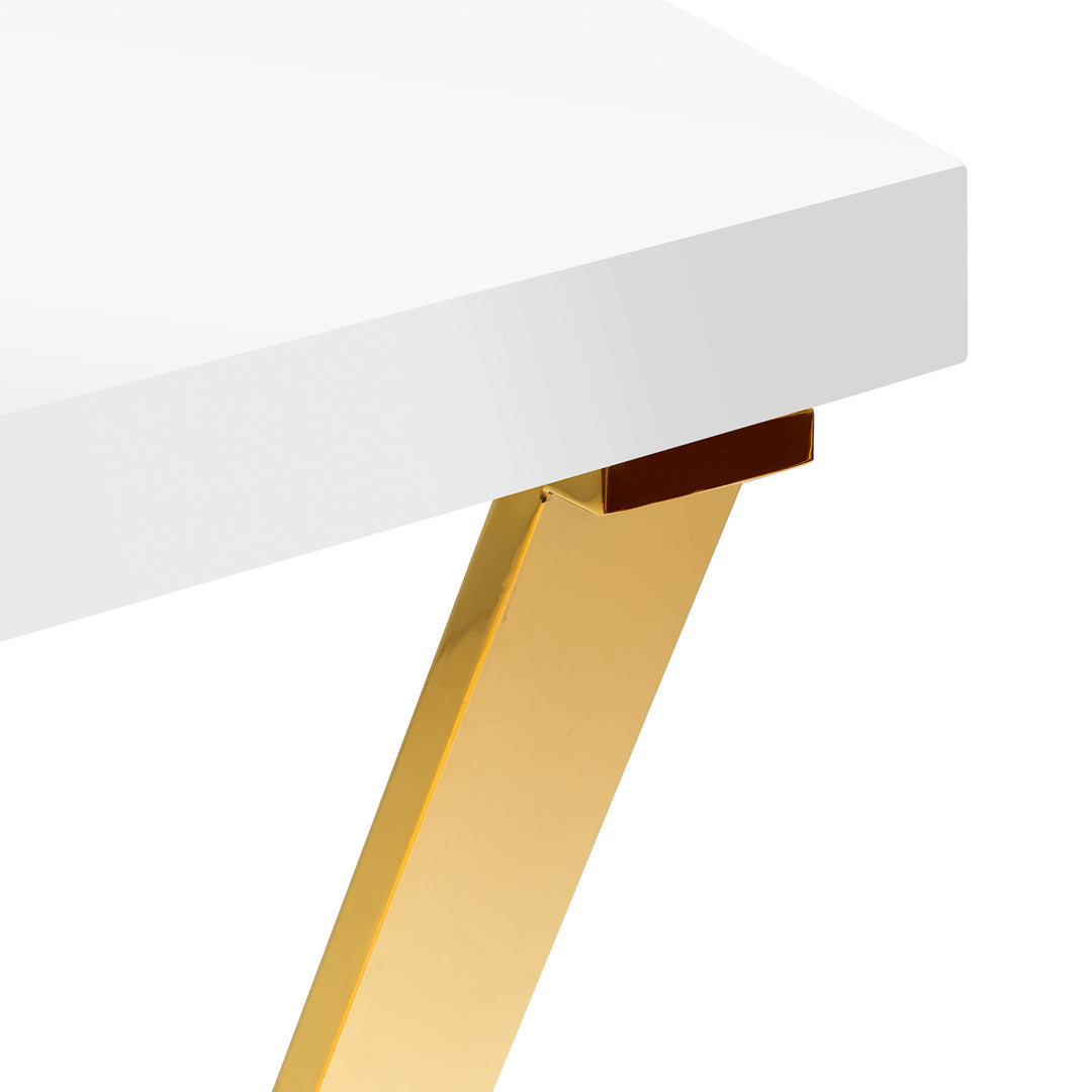 Tavolo manicure Momo 04 Oro-Bianco con aspirazione 5