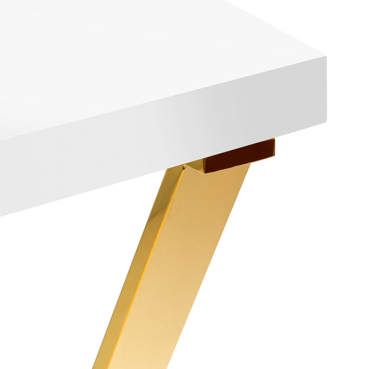 Tavolo manicure Momo 04 Oro-Bianco con aspirazione 5