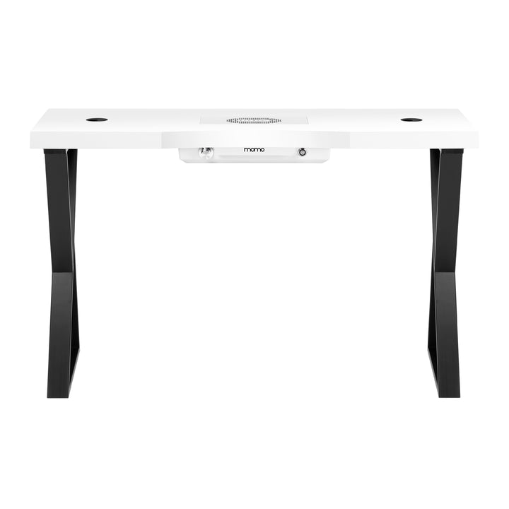 Tavolo da Manicure Momo 04 Nero-Bianco con Aspiratore - immagine 2