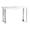 Tavolo da Manicure Momo 05 Argento-Bianco con Aspiratore