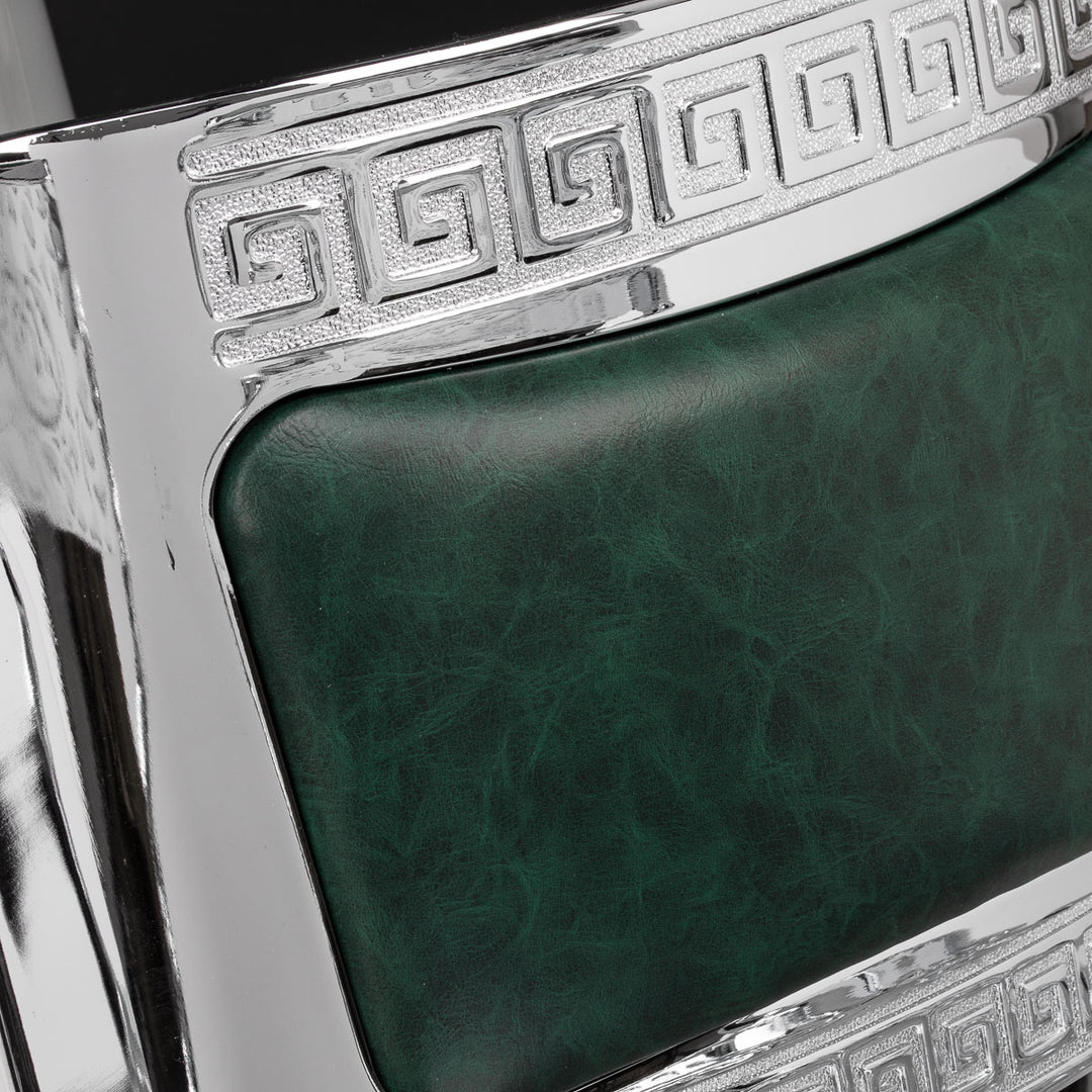 poltrona da barbiere gabbiano president verdecromo 10