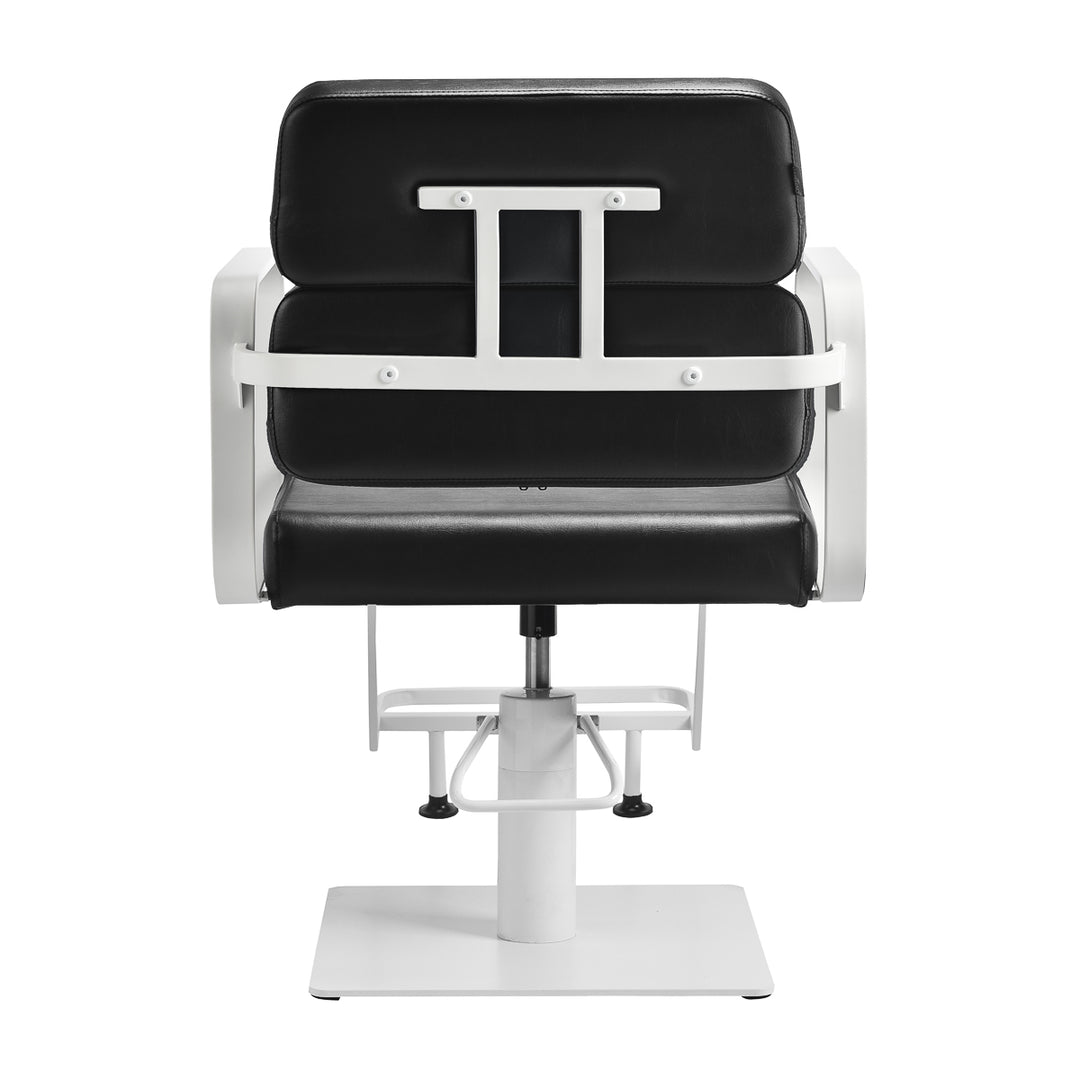 Poltrona parrucchiere Gabbiano Porto Nero-Bianco - immagine 3