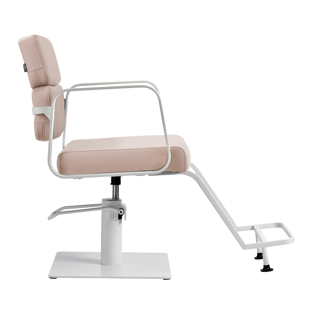Poltrona parrucchiere Gabbiano Porto Beige-Bianco - immagine 4