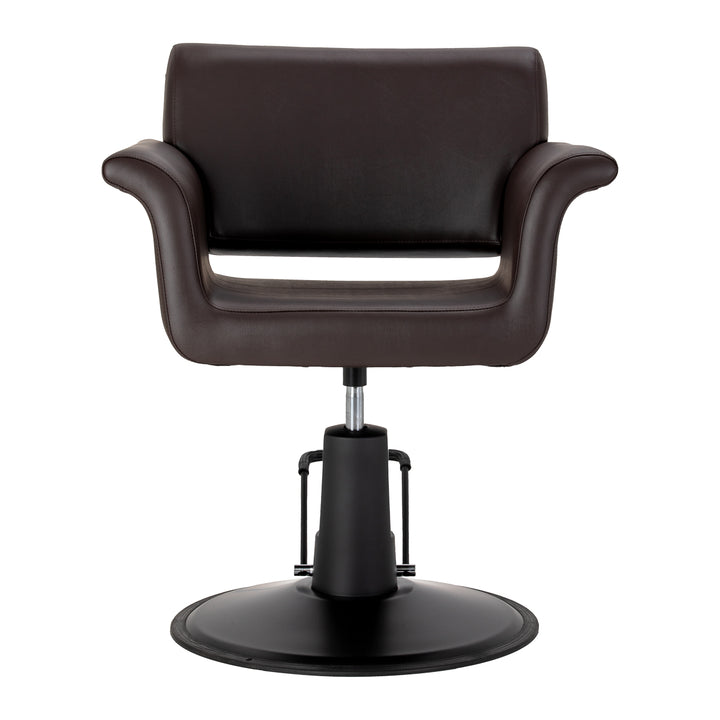 Poltrona parrucchiere Gabbiano Lucca Marrone-Nero - immagine 3