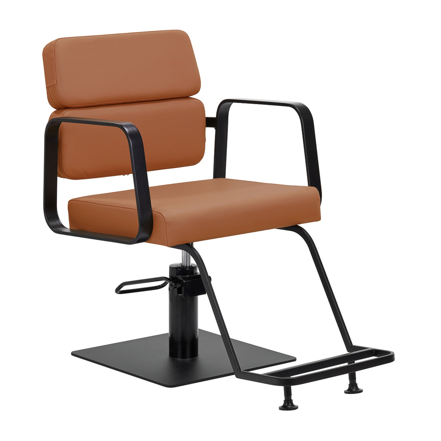 Poltrona da Parrucchiere Gabbiano Porto Nero-Arancione 1