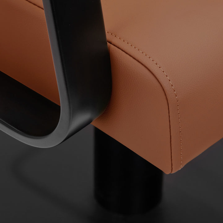 Poltrona da Parrucchiere Gabbiano Porto Nero-Arancione 6