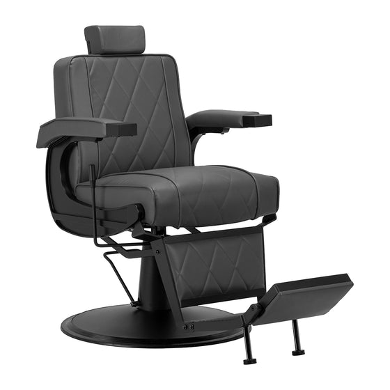 Poltrona Barbiere Hair System BM88066B Grigio-Nero
