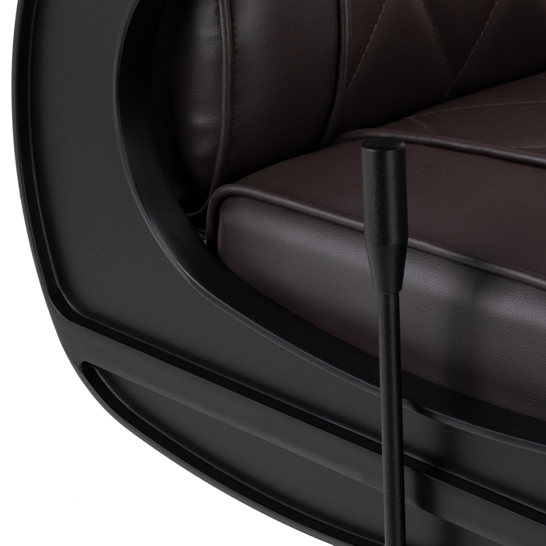 Poltrona Barbiere Hair System BM88066B Marrone-Nero - immagine 8