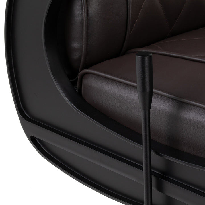 Poltrona Barbiere Hair System BM88066B Marrone-Nero - immagine 8