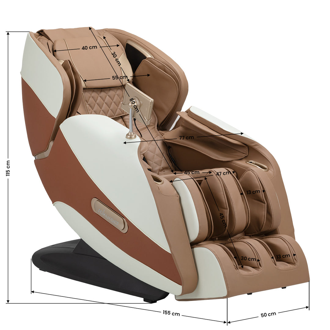 Poltrona massaggiante elettrica Sakura Luxury 808 Bianco-Beige - immagine 20