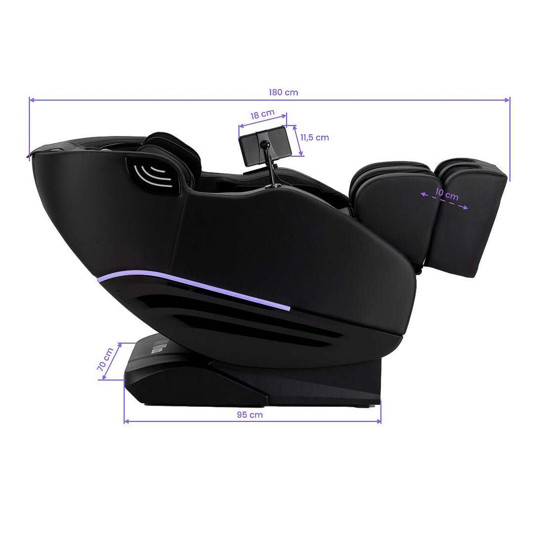Poltrona massaggiante elettrica Sakura Maximus 809 3D Nero - immagine 24