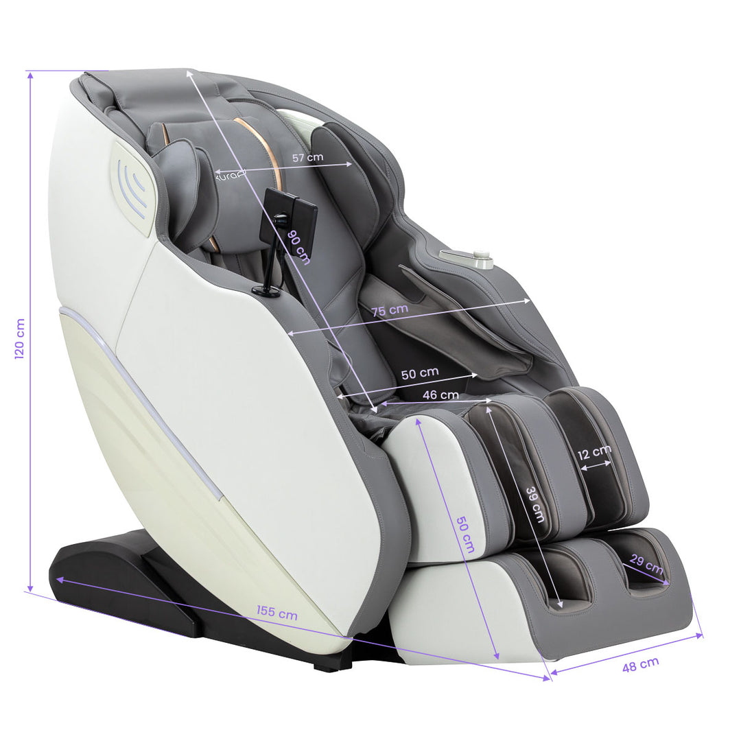 Poltrona massaggiante elettrica Sakura Maximus 809 3D Bianco - immagine 19