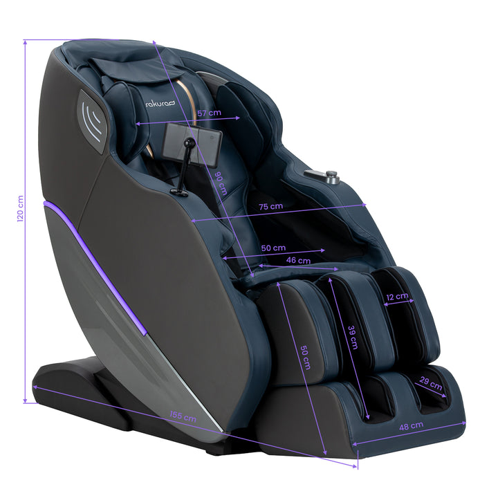 Poltrona massaggiante elettrica Sakura Maximus 809 3D Blu - immagine 22