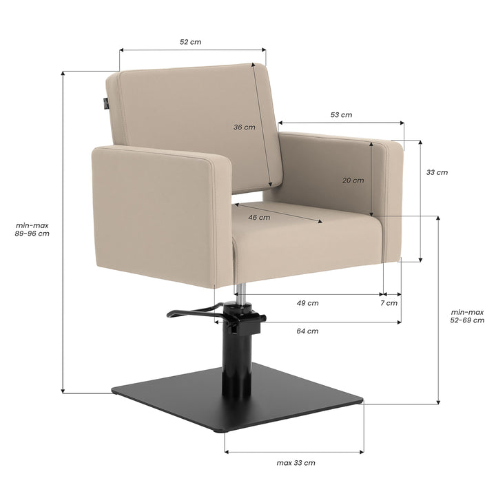 Poltrona parrucchiere Gabbiano Vitoria Beige - immagine 10