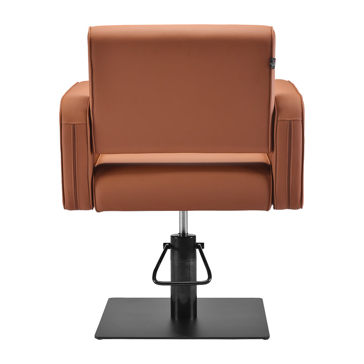 Poltrona parrucchiere Gabbiano Bilbao Marrone-Nero - immagine 3