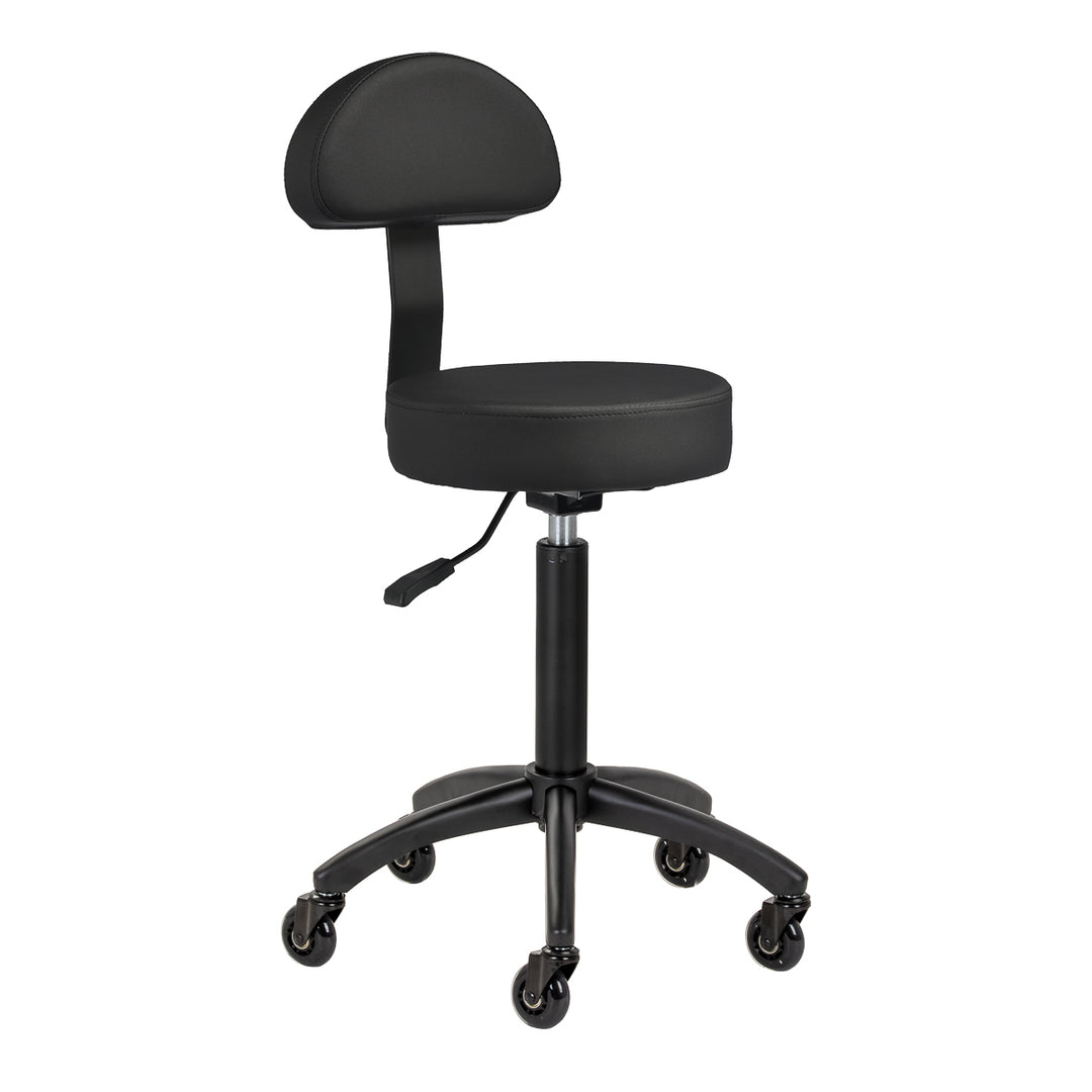 Sgabello a Sella con Schienale Gabbiano D026 Nero