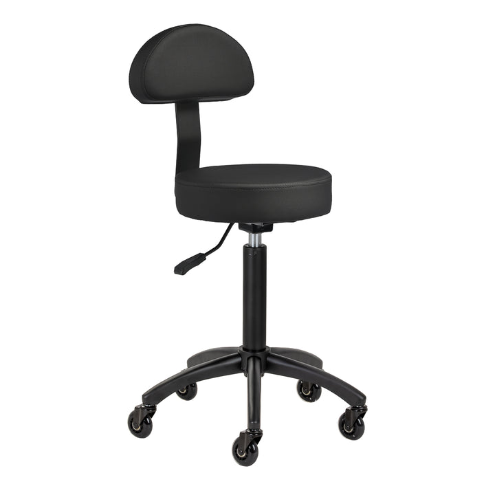 Sgabello a Sella con Schienale Gabbiano D026 Nero