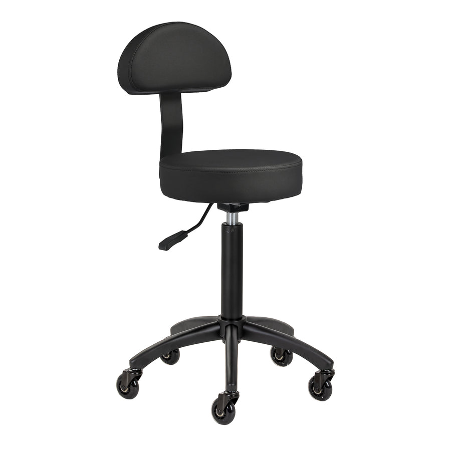 Sgabello a Sella con Schienale Gabbiano D026 Nero