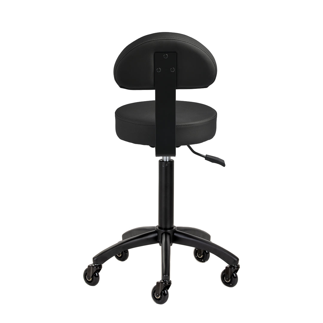 Sgabello a Sella con Schienale Gabbiano D026 Nero - immagine 3