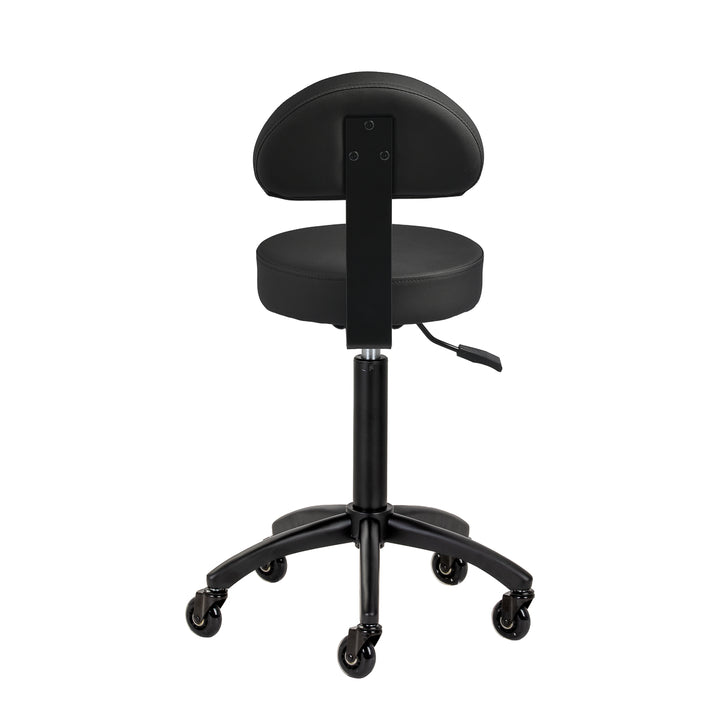 Sgabello a Sella con Schienale Gabbiano D026 Nero - immagine 3