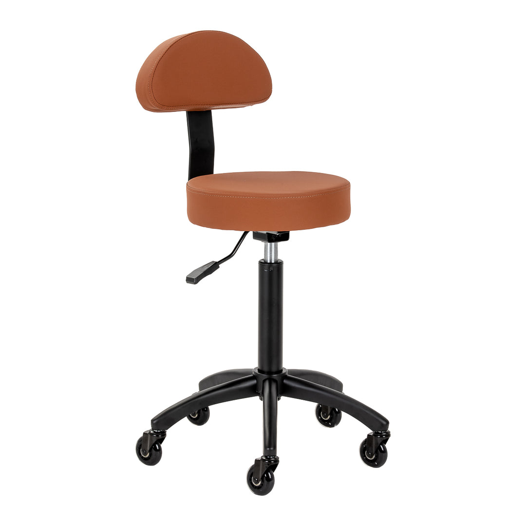 Sgabello a Sella con Schienale Gabbiano D026 Marrone