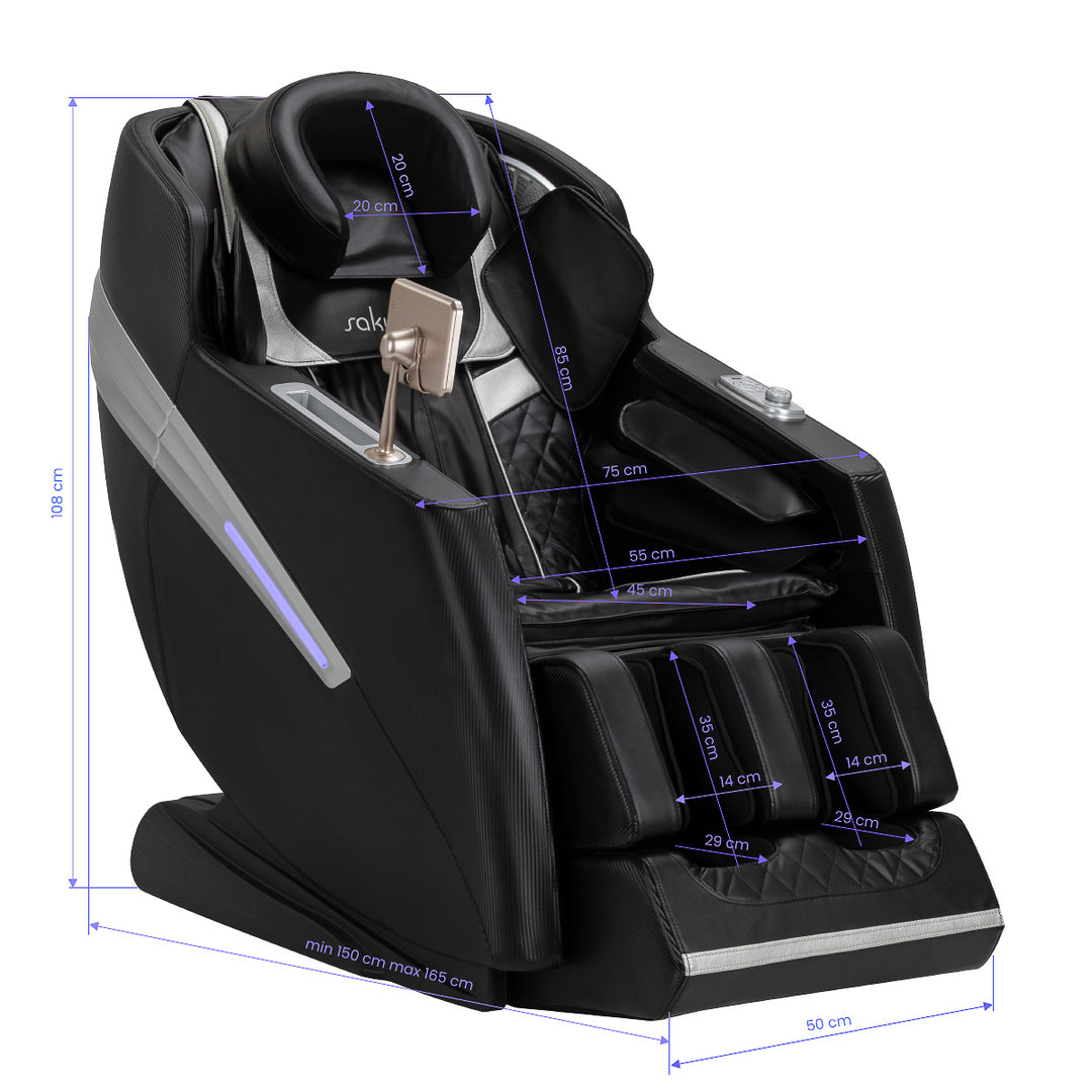 Poltrona massaggiante elettrica Sakura Prime 101 Nero - immagine 17