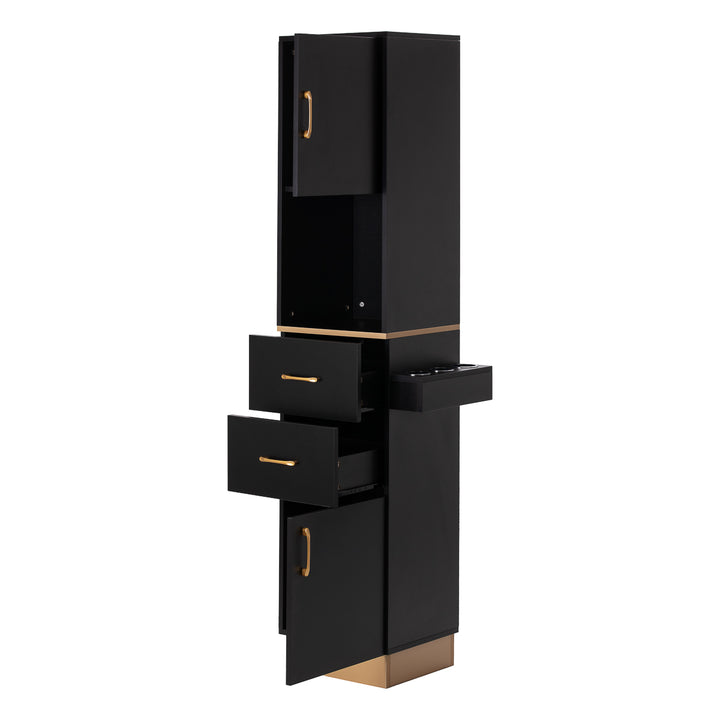 Postazione barbiere Gabbiano Totem Nero-Oro - immagine 2