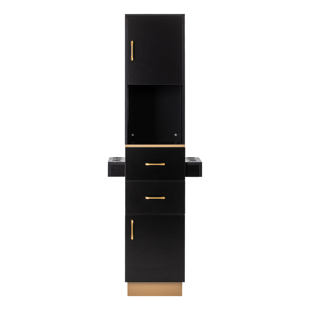 Postazione barbiere Gabbiano Totem Nero-Oro - immagine 3