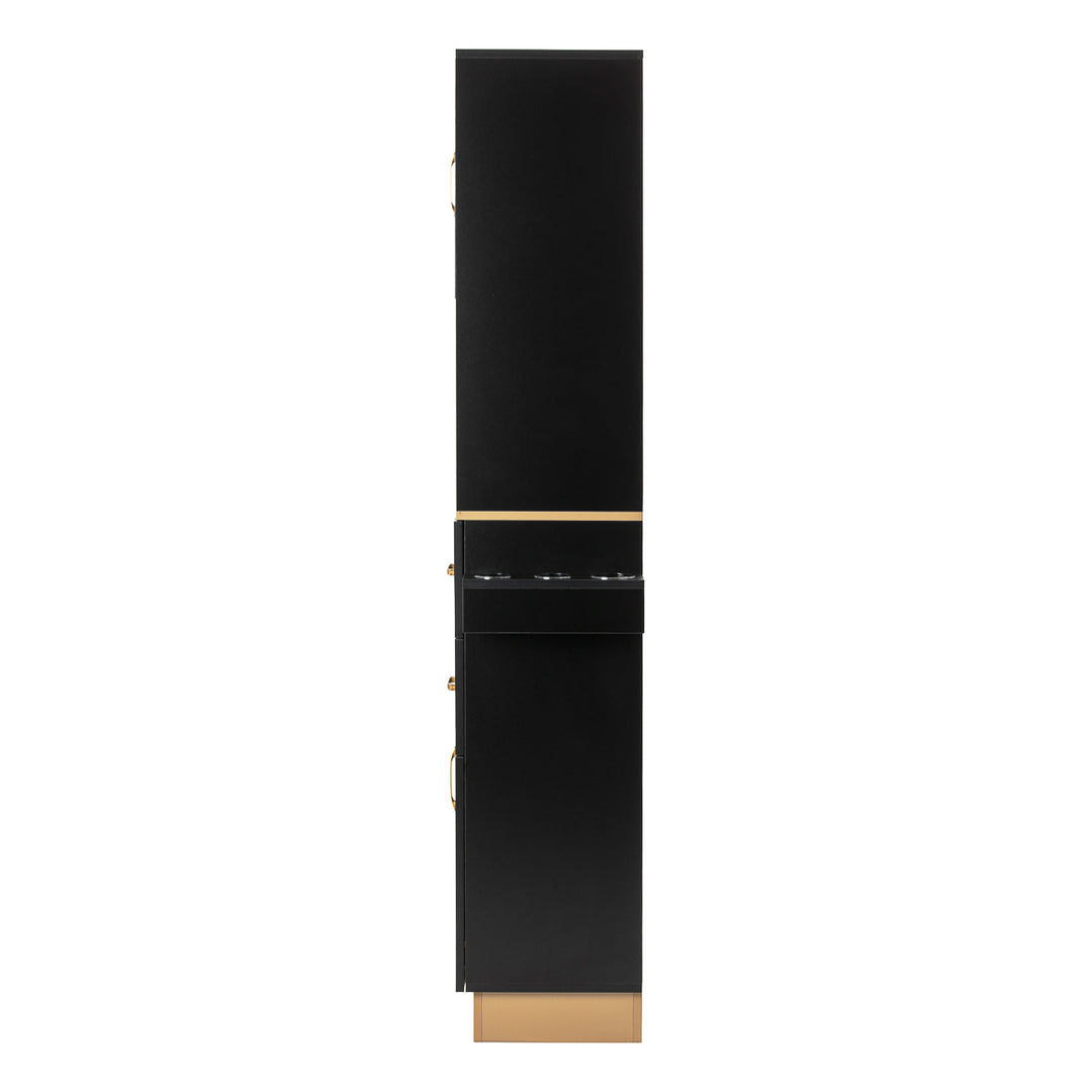 Postazione barbiere Gabbiano Totem Nero-Oro - immagine 4
