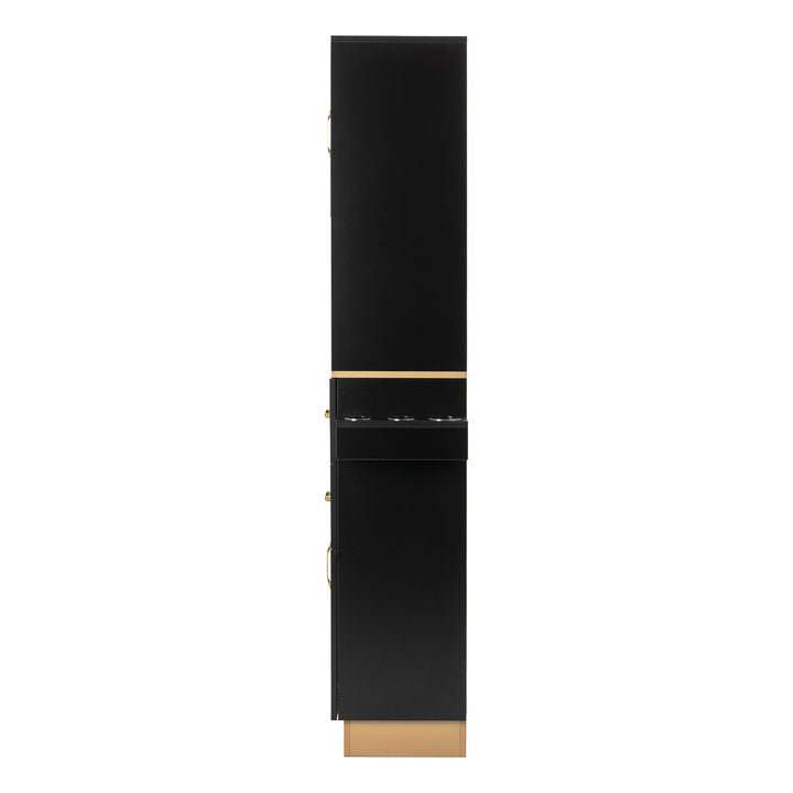 Postazione barbiere Gabbiano Totem Nero-Oro - immagine 4