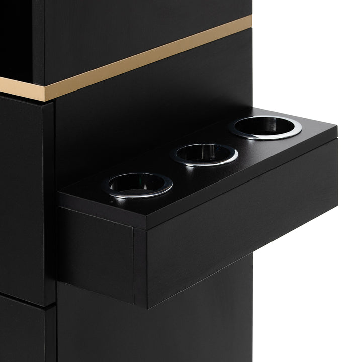 Postazione barbiere Gabbiano Totem Nero-Oro - immagine 6