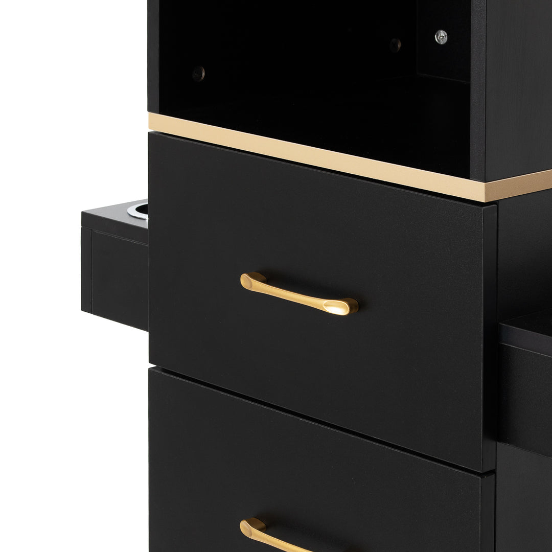 Postazione barbiere Gabbiano Totem Nero-Oro - immagine 7