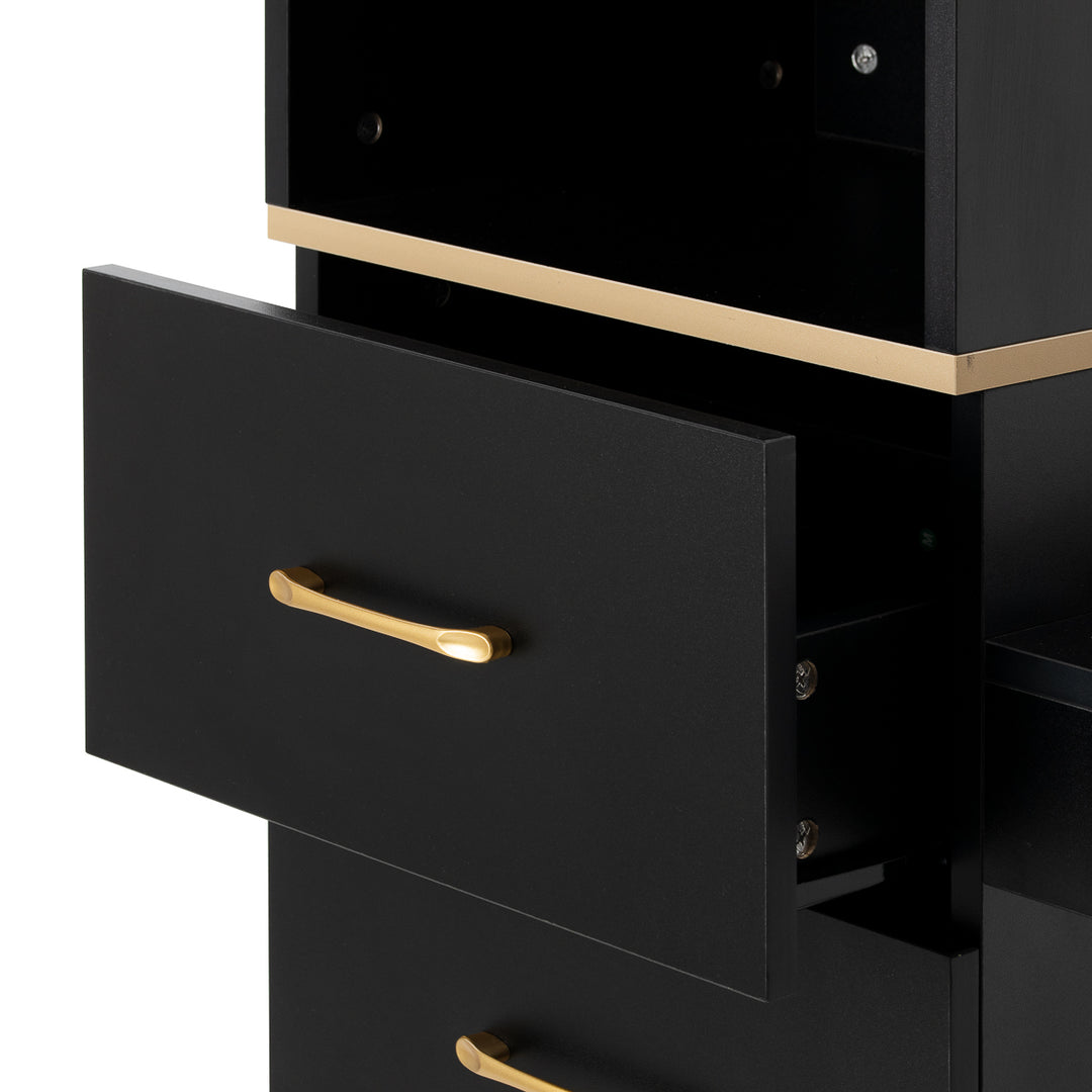 Postazione barbiere Gabbiano Totem Nero-Oro - immagine 8