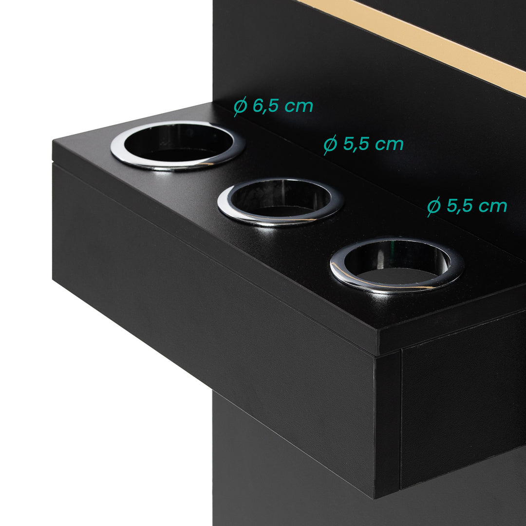 Postazione barbiere Gabbiano Totem Nero-Oro - immagine 11