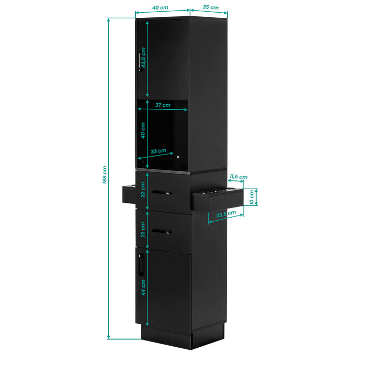 Postazione barbiere Gabbiano Totem Nero - immagine 12