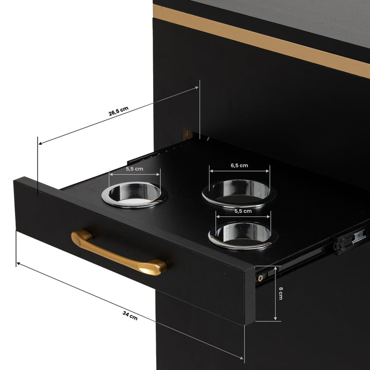 Carrello Parrucchiere Gabbiano 2027BG Nero - immagine 15