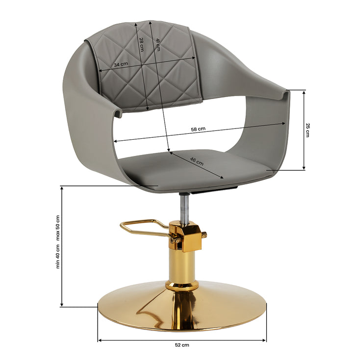 Poltrona parrucchiere Hair System Halo Grigio - immagine 8