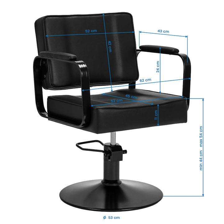Poltrona parrucchiere Hair System Studio Noir Nero - immagine 8