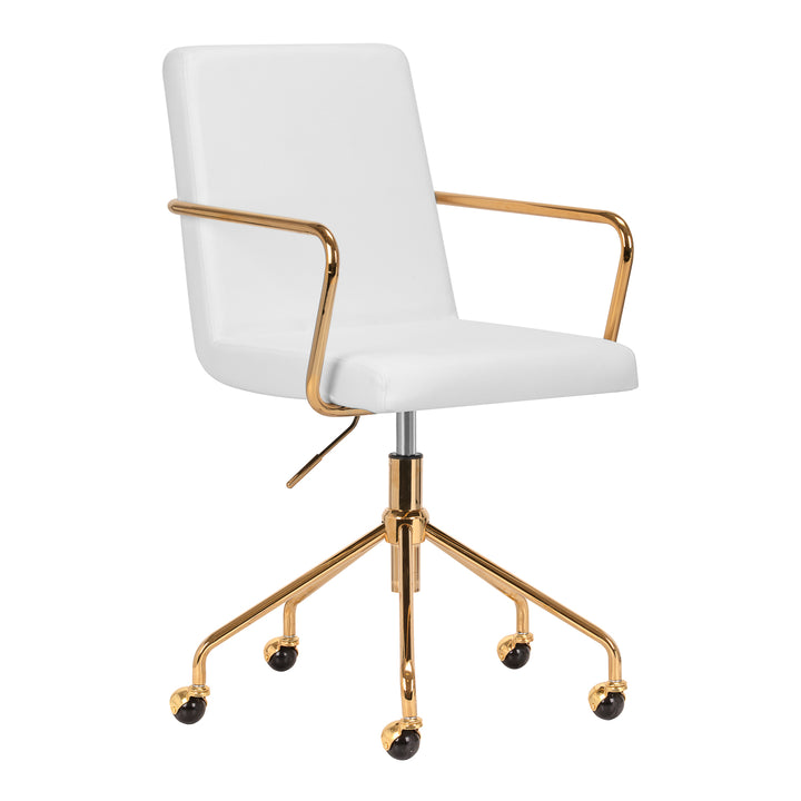 Sedia da Salone con Braccioli QS-OF211G Oro-Crema