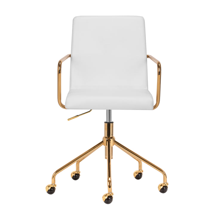 Sedia da Salone con Braccioli QS-OF211G Oro-Crema - immagine 2