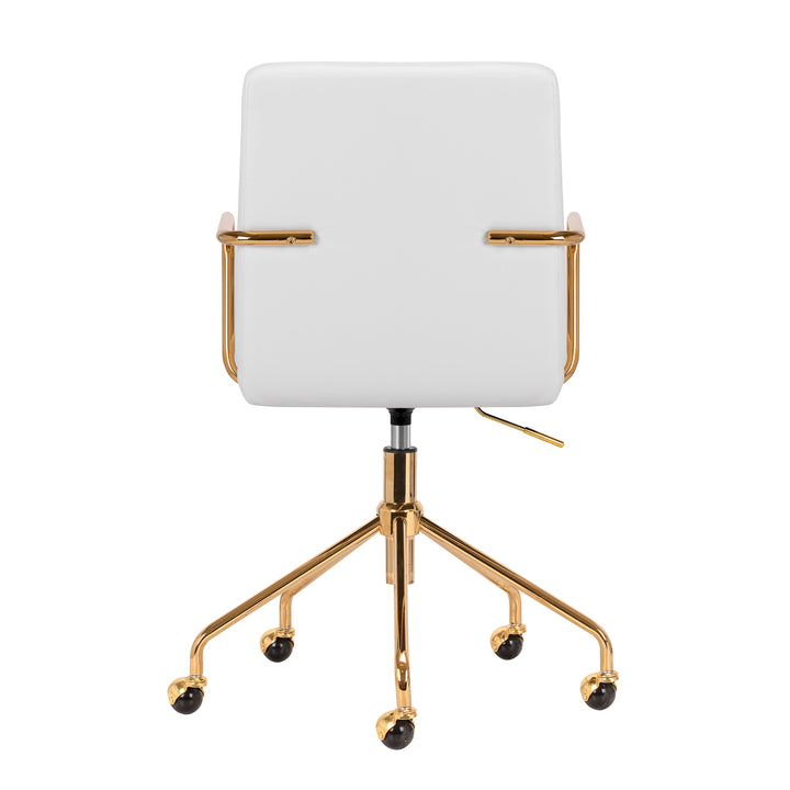Sedia da Salone con Braccioli QS-OF211G Oro-Crema - immagine 4