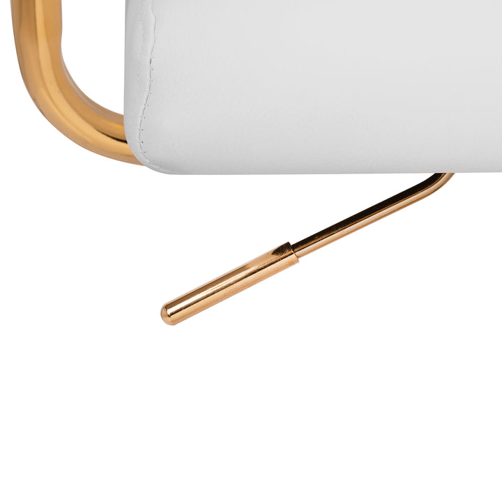 Sedia da Salone con Braccioli QS-OF211G Oro-Crema - immagine 6
